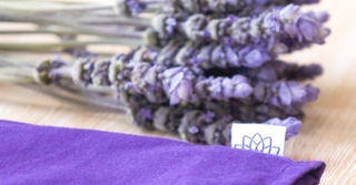 Lotus weighted lavender and flax seed eye pillow by NOLAVA Designs