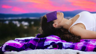 LOTUS Lavender Weighted Eye Pillow by NOLAVA Designs, made with organic cotton