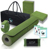 Green Yoga Mat Set
