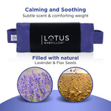 Lotus Weighted Lavender Eye Pillow, Sleeping & Meditation Mask, Yoga Eye Pillow, Lavender Aromatherapy Eye Pillow, Hot or Cold Pack, Headache Relief, Sleep mask, eye pillow, Relaxing, Gift for Men,  Gift for Women, gift for Employees, sleep aid, lavender, heat pack, heated eye pillow, flax seed pillow, eye pillow for yoga, yoga, ayurveda, ayurvedic, healing pillow, headache, pressure pillow