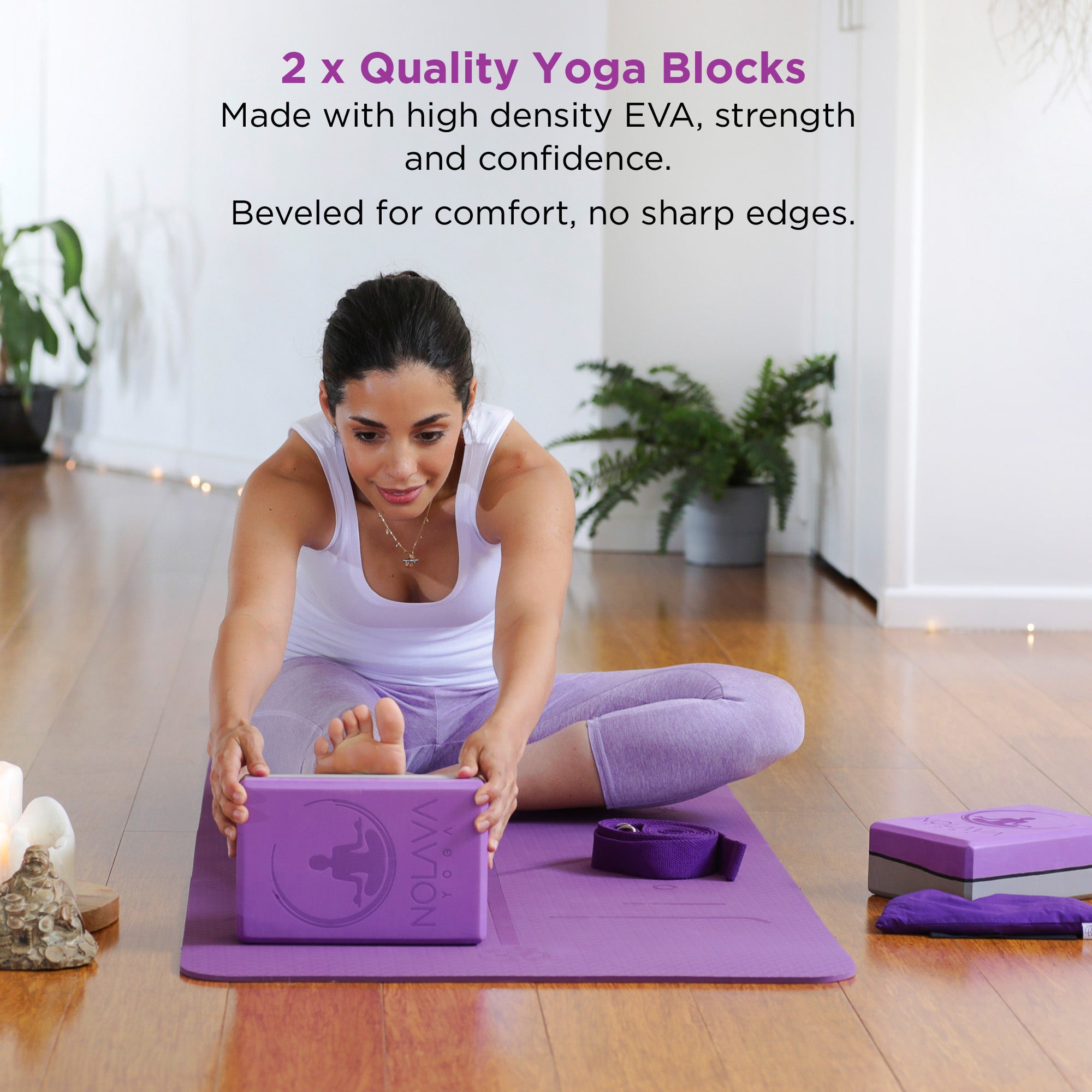 Purple Yoga Mat Set