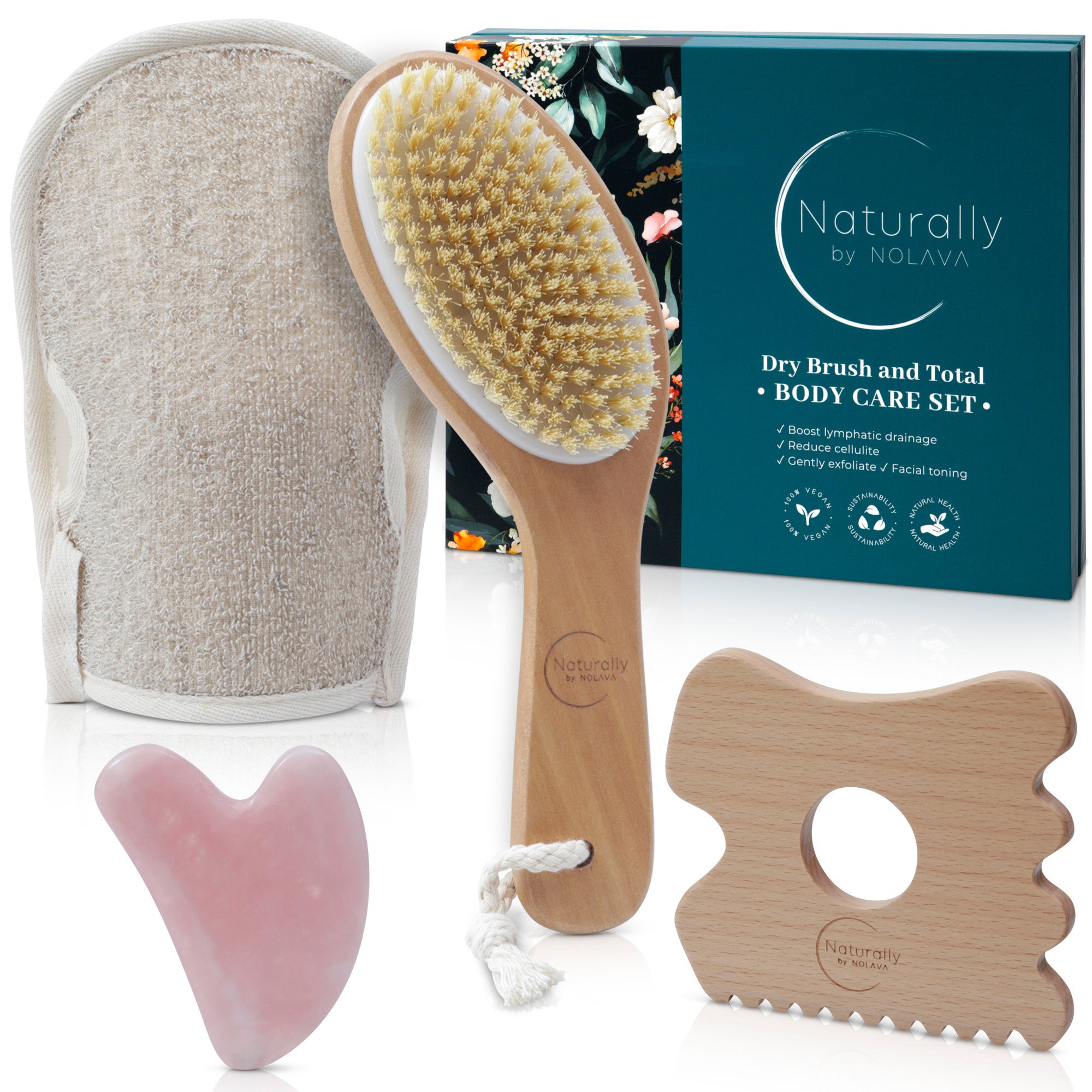 Total Body Care Set  Dry Body Brush Gift Pack – Nolava Designs