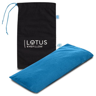 Lotus Lavender Weighted Eye Pillow - Organic Cotton - Cool Blue - Nolava Designs
