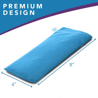 Lotus Lavender Weighted Eye Pillow - Organic Cotton - Cool Blue - Nolava Designs