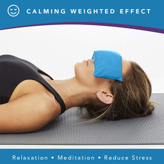 Lotus Lavender Weighted Eye Pillow - Organic Cotton - Cool Blue - Nolava Designs