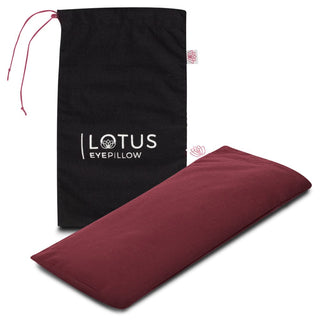 Lotus Weighted Eye Pillow - Organic Cotton - Unscented - Ruby Red - Nolava Designs