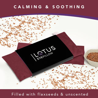 Lotus Weighted Eye Pillow - Organic Cotton - Unscented - Ruby Red - Nolava Designs