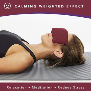 Lotus Weighted Eye Pillow - Organic Cotton - Unscented - Ruby Red - Nolava Designs